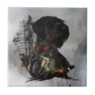 German Wirehaired Pointer Tile