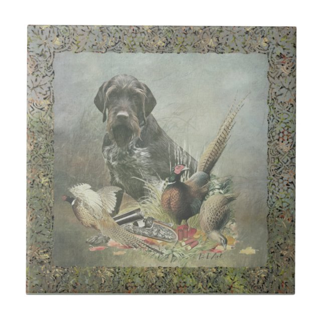 German Wirehaired Pointer    Tile (Front)