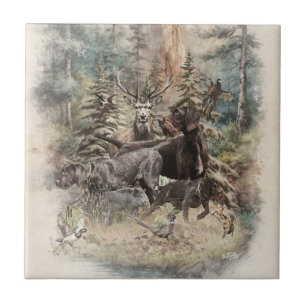 German Wirehaired Pointer Tile