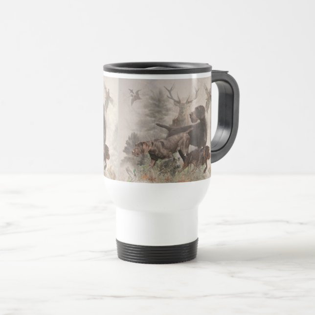 German Wirehaired Pointer Travel Mug (Front Right)