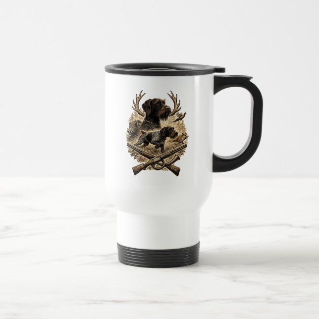 German Wirehaired Pointer Travel Mug (Right)