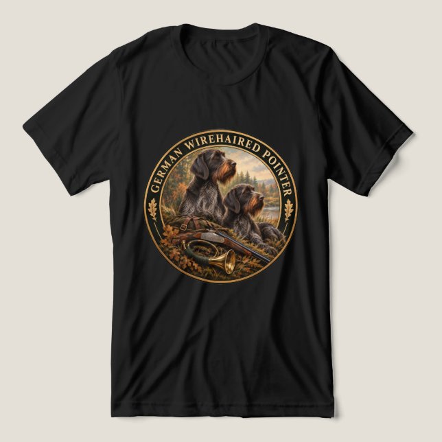 German Wirehaired Pointer Tri-Blend Shirt (Design Front)