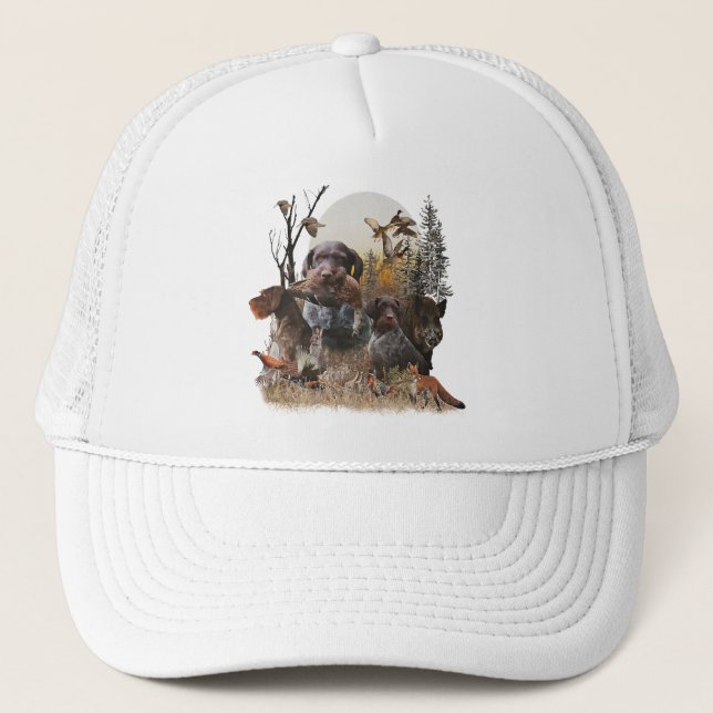 German Wirehaired Pointer Trucker Hat (Front)