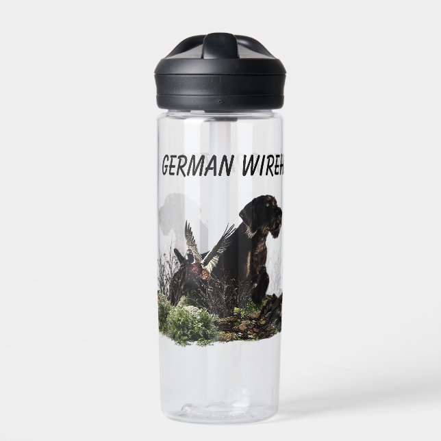 German Wirehaired Pointer    Water Bottle (Front)