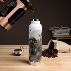 German Wirehaired Pointer Water Bottle