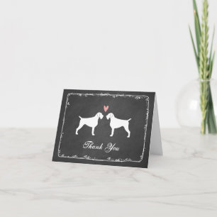 German Wirehaired Pointer Wedding Thank You Card