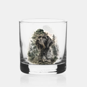 German Wirehaired Pointer Whiskey Glass