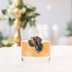  German Wirehaired Pointer Whiskey Glass