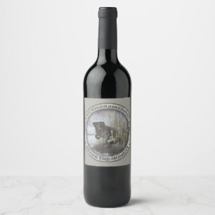German Wirehaired Pointer Wine Label