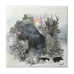 German wirehaired pointers tile