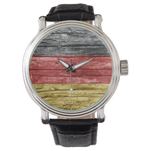 German wooden flag watch