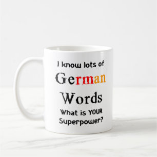 german words coffee mug