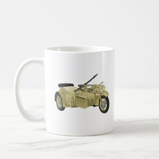 German WW2 Motorcycle with a Sidecar Coffee Mug (Left)