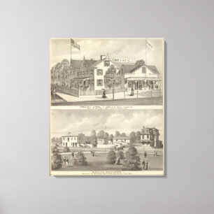 Germania Hotel, Long Branch and Hughes Brothers Canvas Print