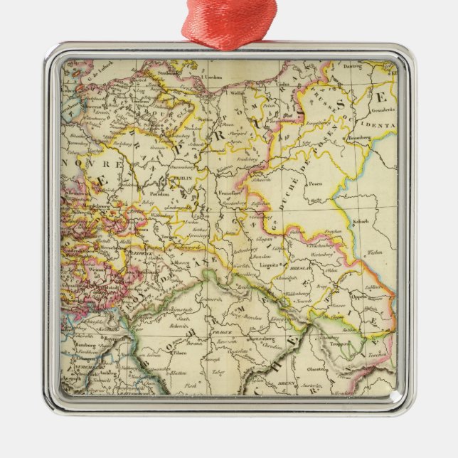 Germanic Confederation 2 Metal Tree Decoration (Front)