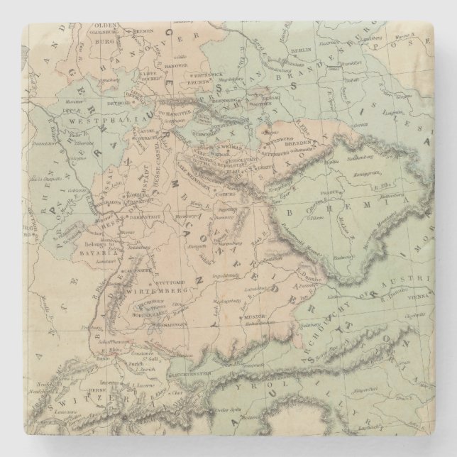 Germanic Confederation Stone Coaster (Front)
