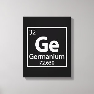 Germanium - German Science Periodic Table Canvas Print