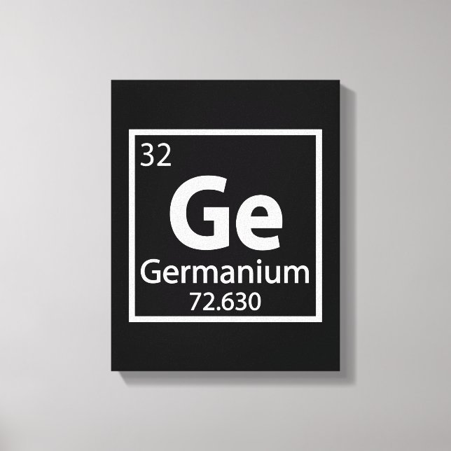 Germanium - German Science Periodic Table Canvas Print (Front)