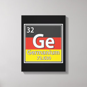 Germanium - Germany Flag German Science Canvas Print