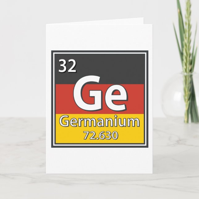 Germanium - Germany Flag German Science Holiday Card (Front)
