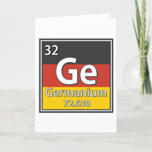 Germanium - Germany Flag German Science Holiday Card