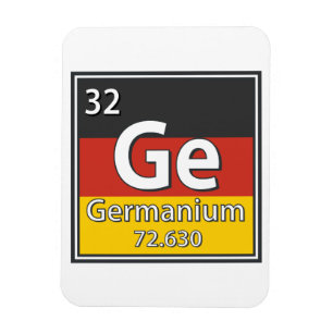 Germanium - Germany Flag German Science Magnet