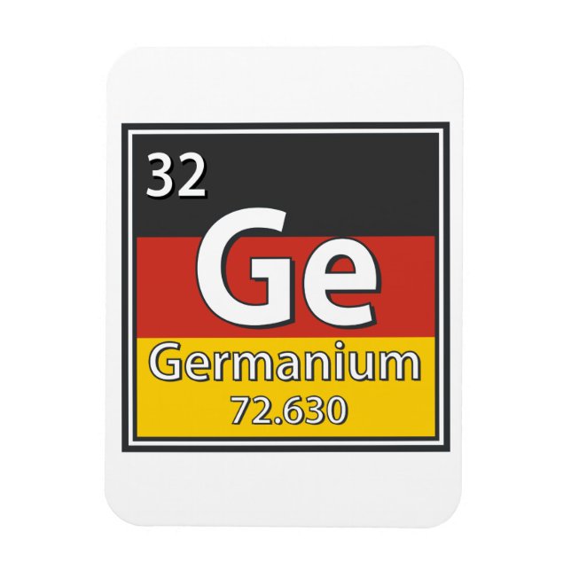 Germanium - Germany Flag German Science Magnet (Vertical)