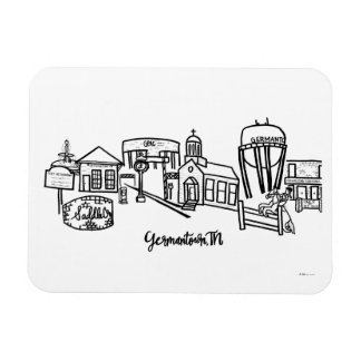 Germantown Skyline Refrigerator Magnet
