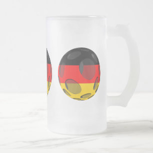 Germany #1 frosted glass beer mug