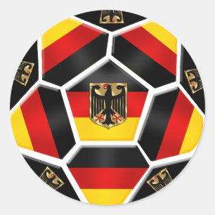 Germany 2012 Brazil 2014 German flag Deutschland Classic Round Sticker