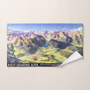 " Germany: 2021 - Alps Berchtesgaden Panorama Hand Towel