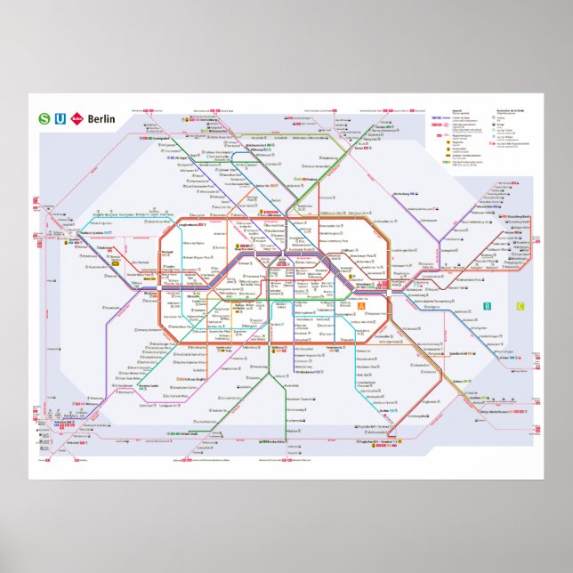 " Germany: 2021/today Berlin - Liniennetz Poster (Front)