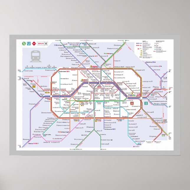 " Germany: 2022/today Berlin - Liniennetz ... Poster (Front)