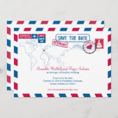 Germany Air Mail Wedding Save The Date (Front/Back)
