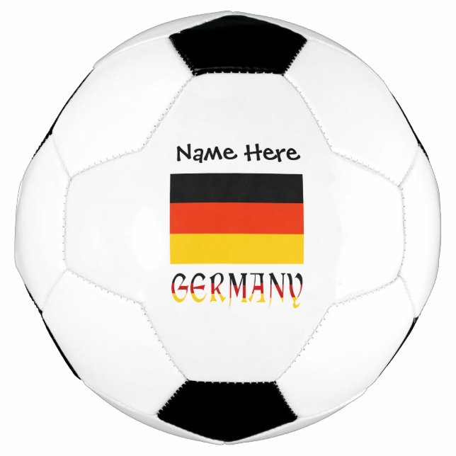 Germany and German Flag with Your Name Soccer Ball (Front)