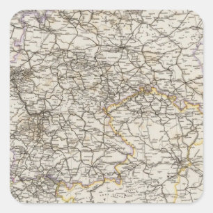 Germany and neighbouring countries square sticker