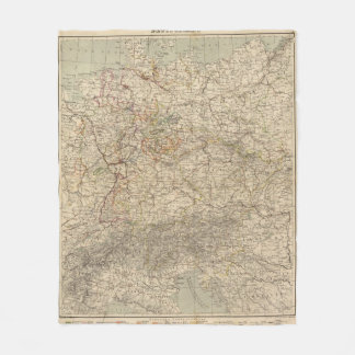 Germany Atlas Map Fleece Blanket