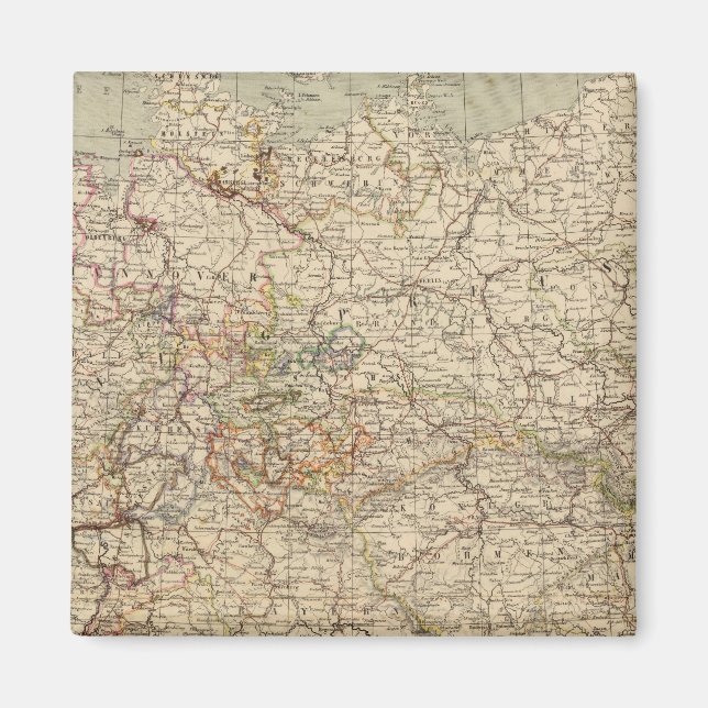 Germany Atlas Map Magnet (Front)