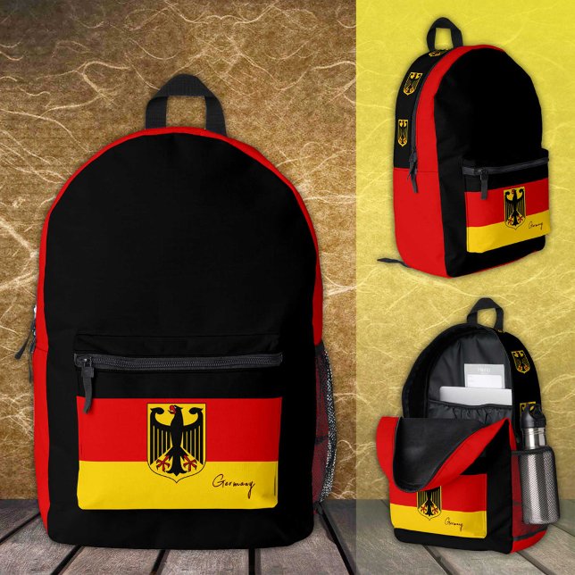 Germany, backpack, German Flag / Deutschland Printed Backpack (Creator Uploaded)