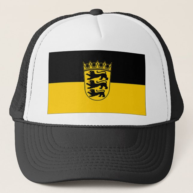 Germany Baden Wurttemberg Flag Trucker Hat (Front)