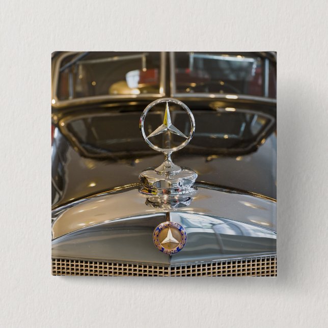 Germany, Baden-Wurttemberg, Stuttgart. Mercedes 15 Cm Square Badge (Front)