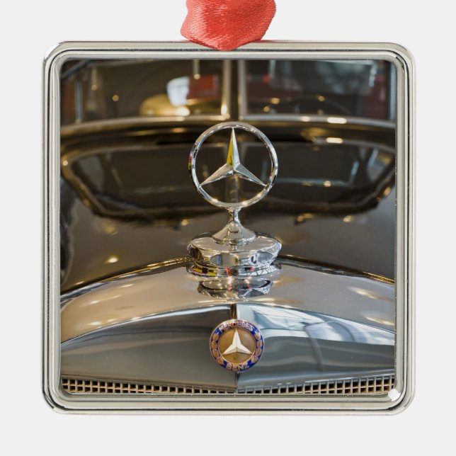Germany, Baden-Wurttemberg, Stuttgart. Mercedes Metal Tree Decoration (Front)