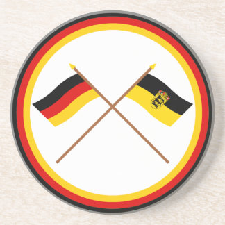 Germany & Baden-Württemburg Crossed Flags Coaster