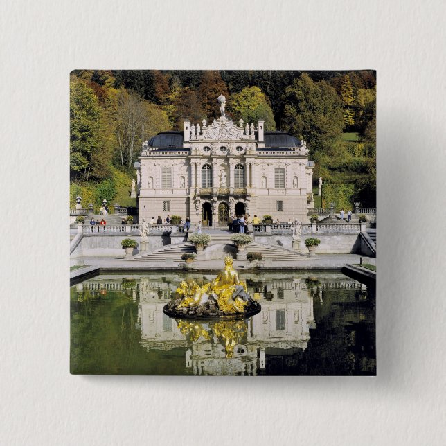 Germany, Bavaria, Linderhof Castle. Linderhof 15 Cm Square Badge (Front)