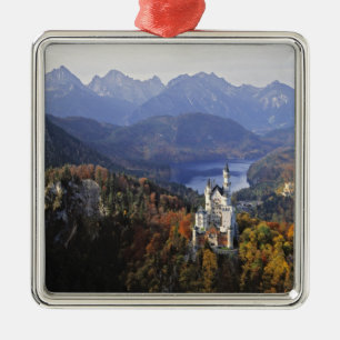 Germany, Bavaria, Neuschwanstein Castle. King Metal Tree Decoration