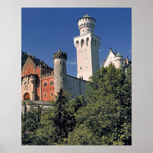 Germany, Bavaria, Neuschwanstein Castle. Poster (Front)