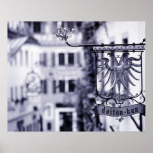 Germany, Bavaria, Rottenburg. Hotel sign