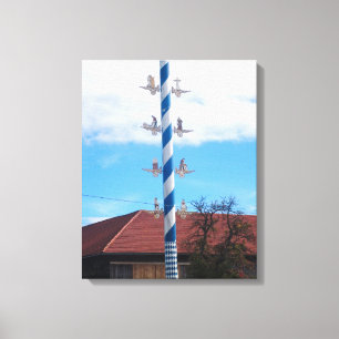 Germany, Bavaria, traditional maypole Canvas Print