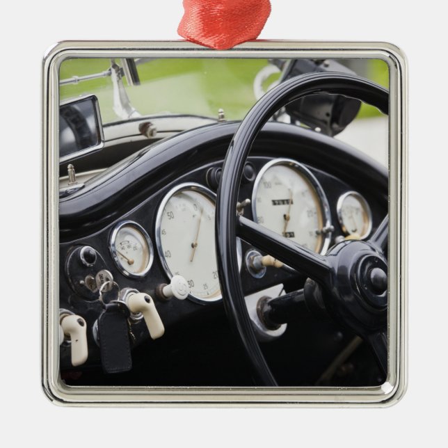 Germany, Bayern-Bavaria, Munich. BMW Welt Car 3 Metal Tree Decoration (Front)