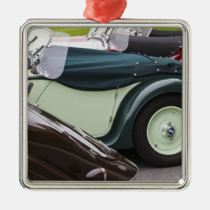 Germany, Bayern-Bavaria, Munich. BMW Welt Car 4 Metal Tree Decoration